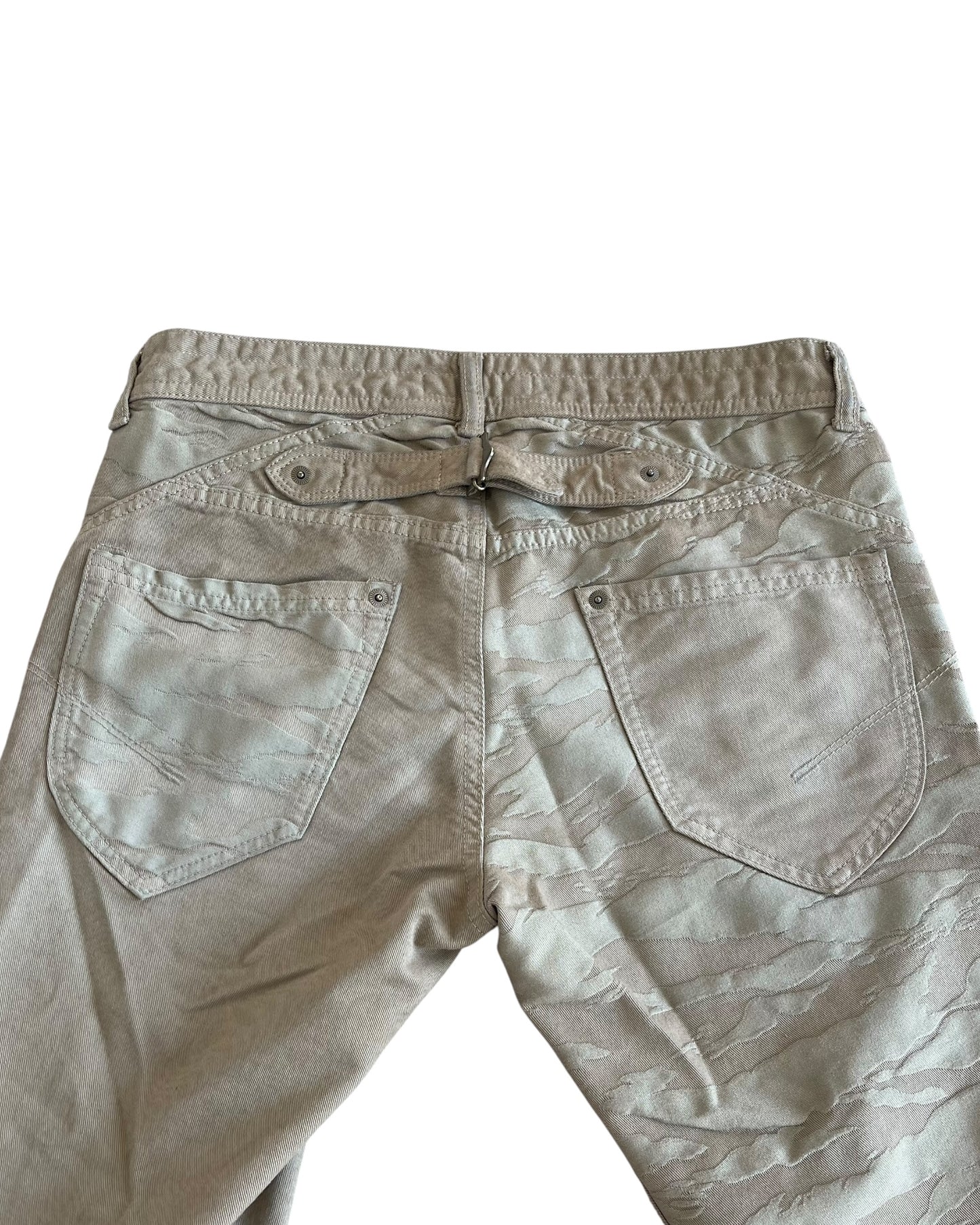 JACKROSE Luv Maison Embossed Tiger Camo Bootcut Flare Pants