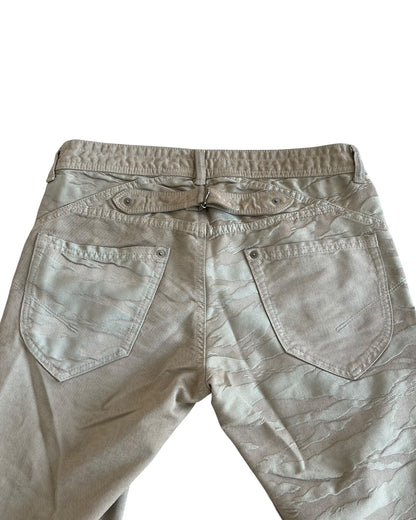 JACKROSE Luv Maison Embossed Tiger Camo Bootcut Flare Pants