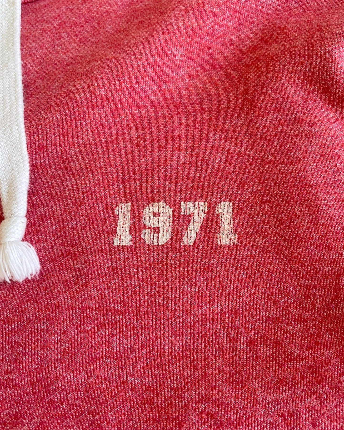 Saint Laurent SS17 Distressed Repair Patches 1971 Salmon Hoodie