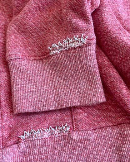 Saint Laurent SS17 Distressed Repair Patches 1971 Salmon Hoodie