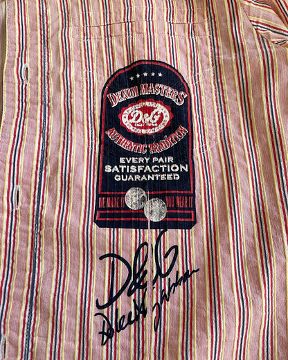 Dolce & Gabbana 2000s Denim Masters Embroidery Striped Utility Shirt