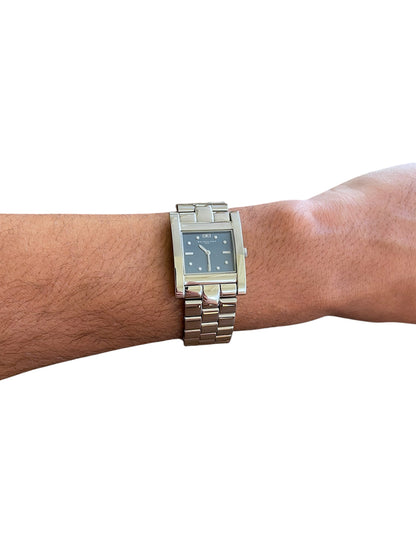 Balenciaga Vintage Blue Dial Square Case Stainless Steel Quartz Watch