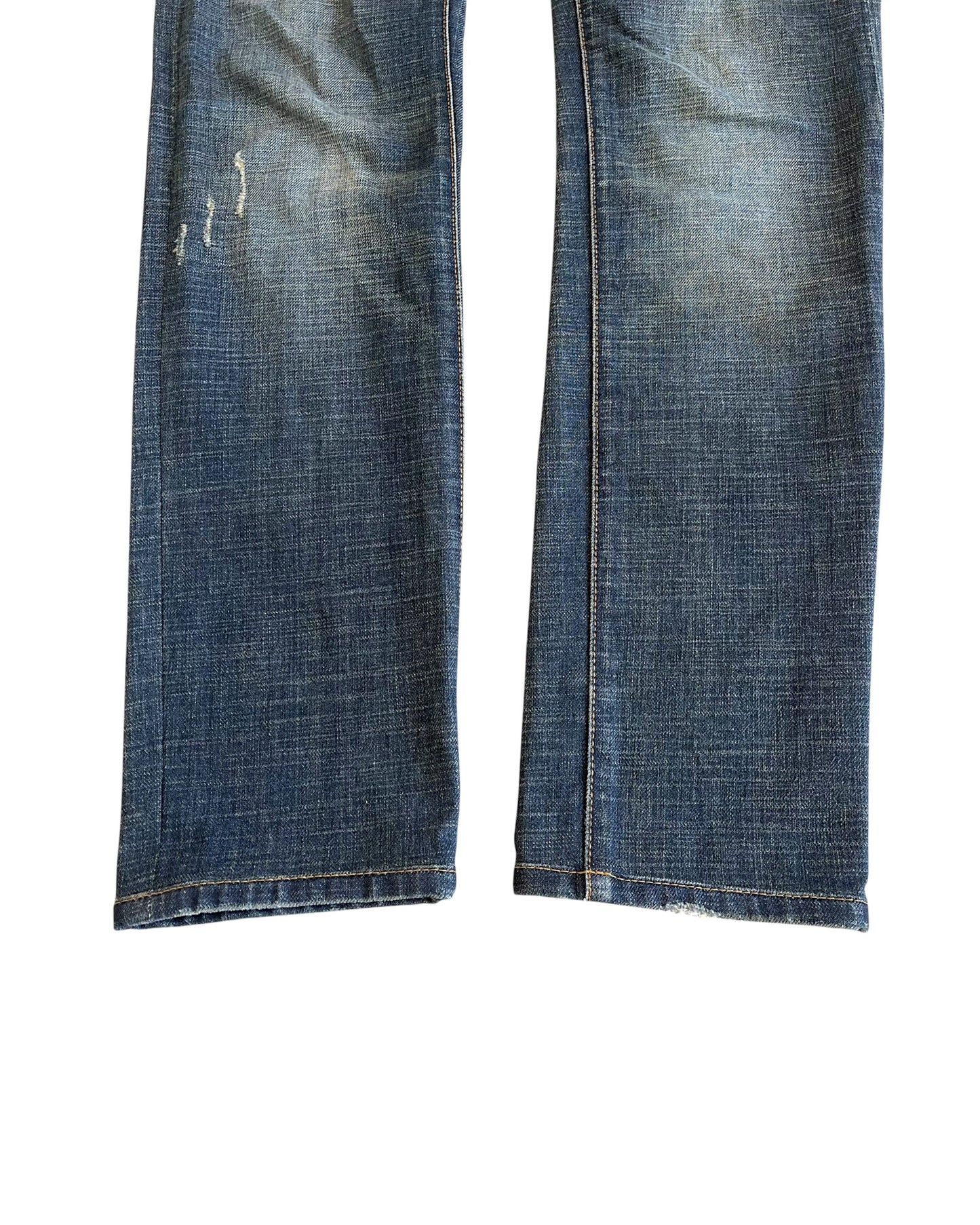 Dior Homme SS2011 KVA Clawmark Blue Washed Jake Denim Jeans