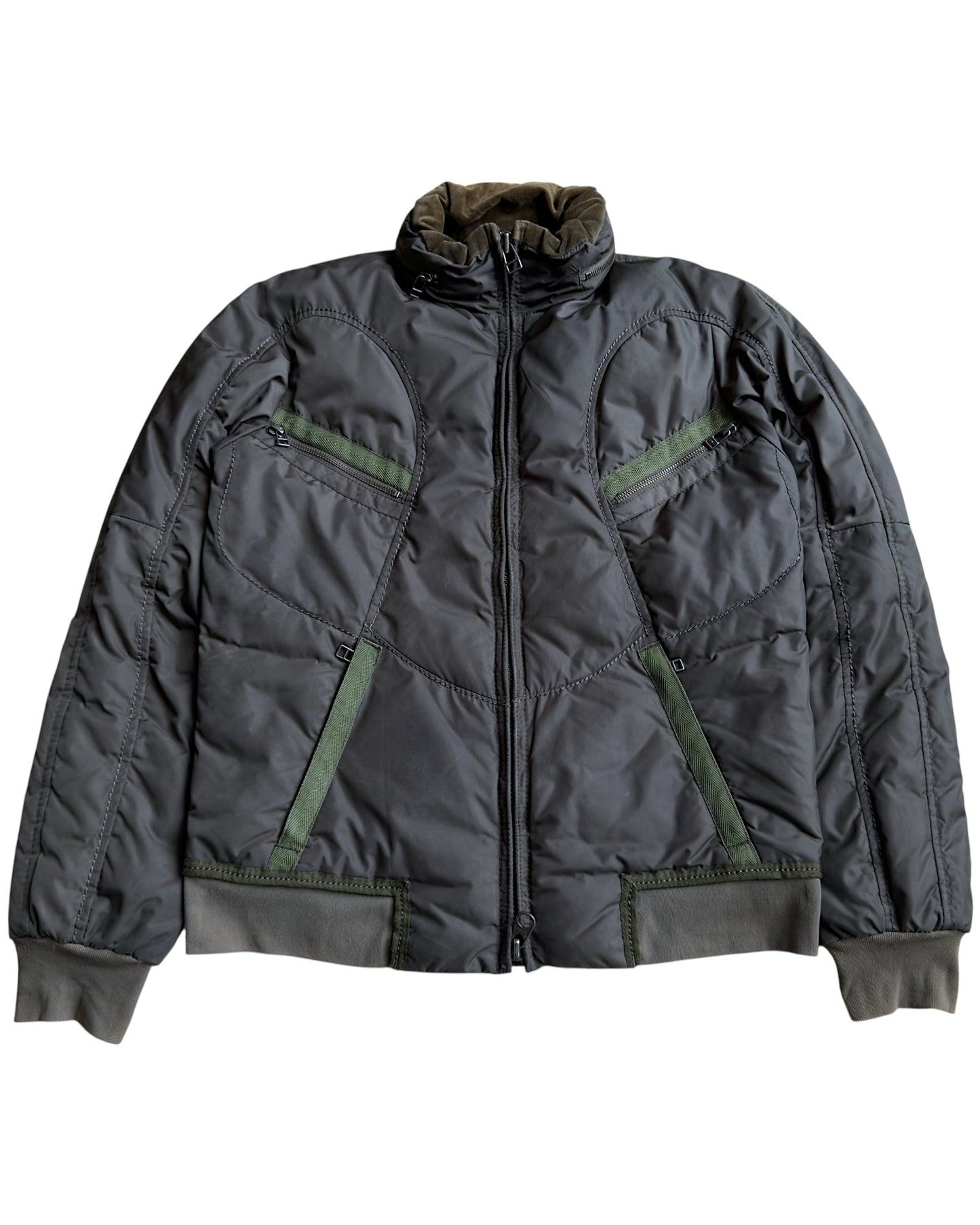 Marithé + François Girbaud 2000s Panel Detail Down Puffer Jacket