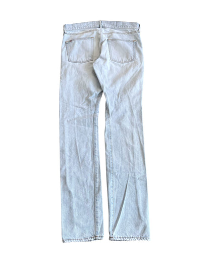 Saint Laurent D01 Light Blue Stone Wash Distressed Denim Jeans