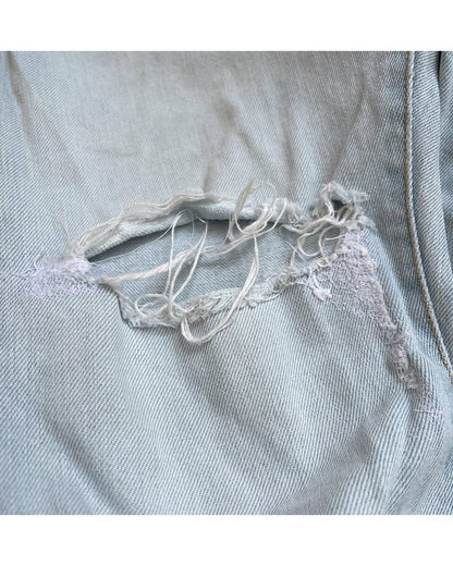 Saint Laurent D01 Light Blue Stone Wash Distressed Denim Jeans