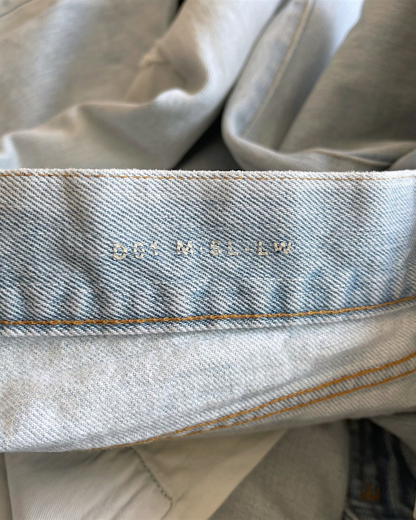 Saint Laurent D01 Light Blue Stone Wash Distressed Denim Jeans