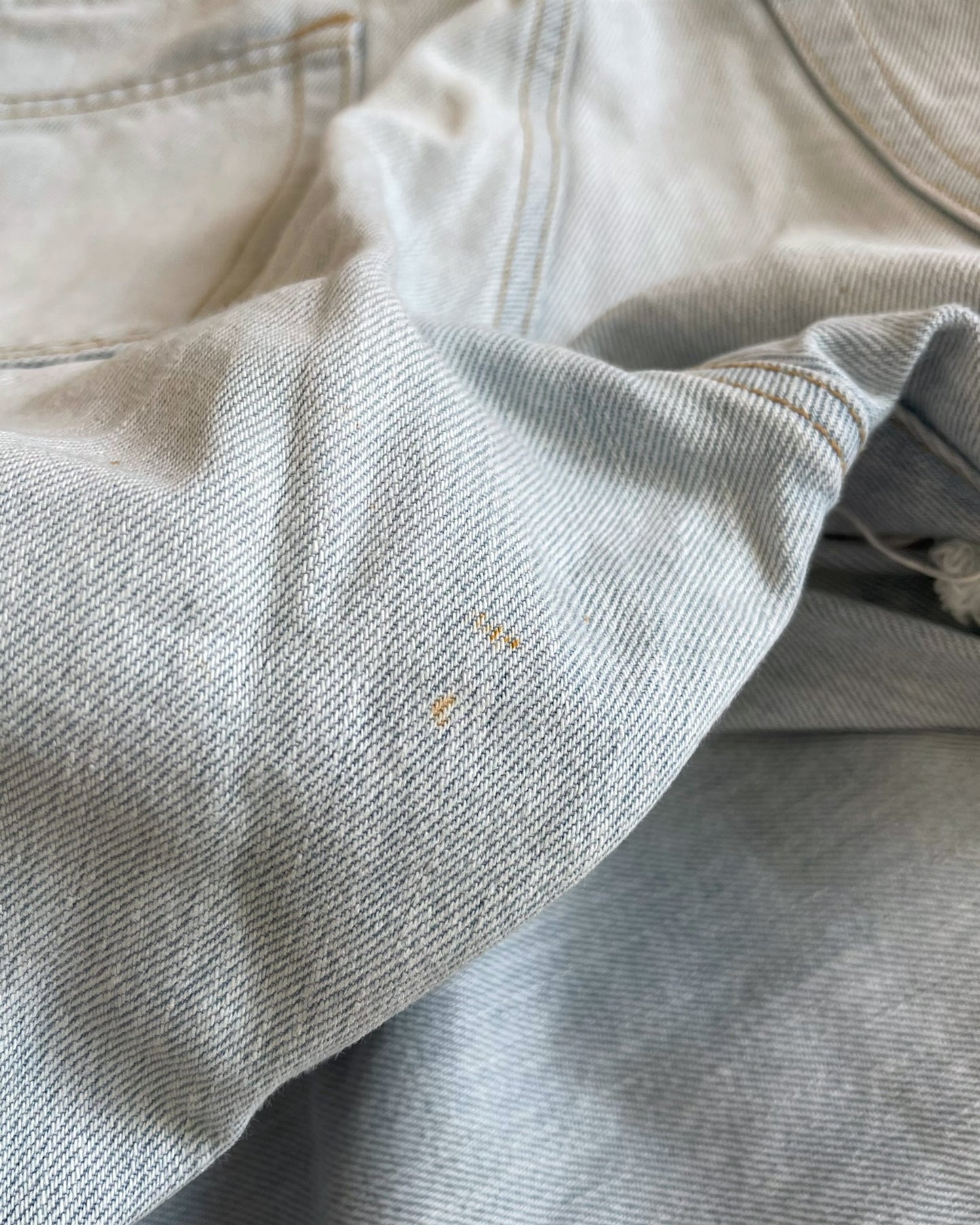 Saint Laurent D01 Light Blue Stone Wash Distressed Denim Jeans