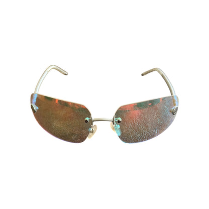 Chanel Vintage CC Light UV Tinted Rimless Sunglasses