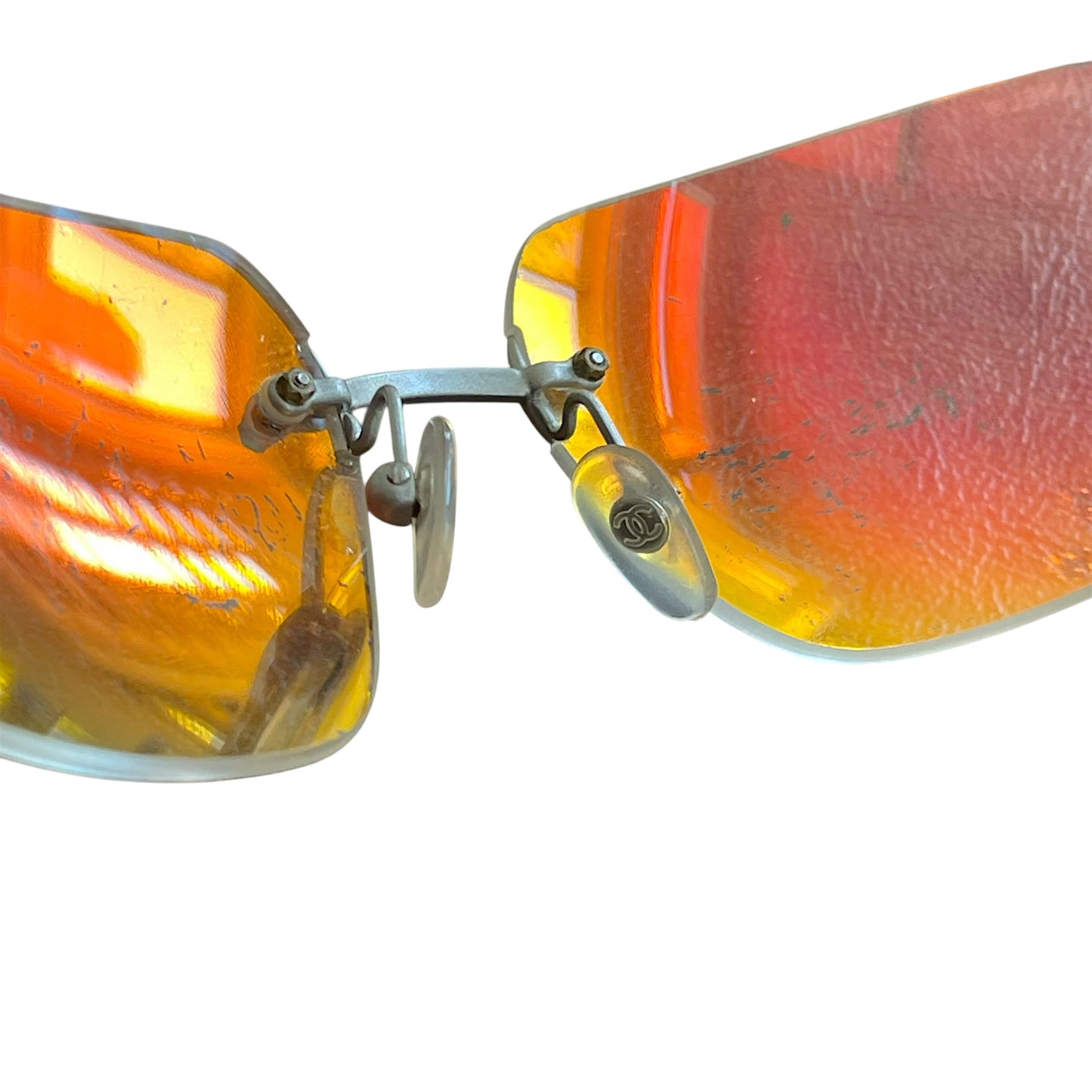 Chanel Vintage CC Light UV Tinted Rimless Sunglasses