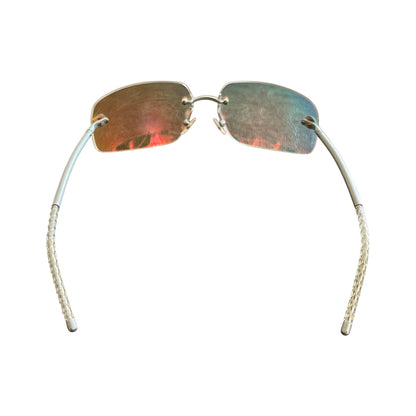 Chanel Vintage CC Light UV Tinted Rimless Sunglasses