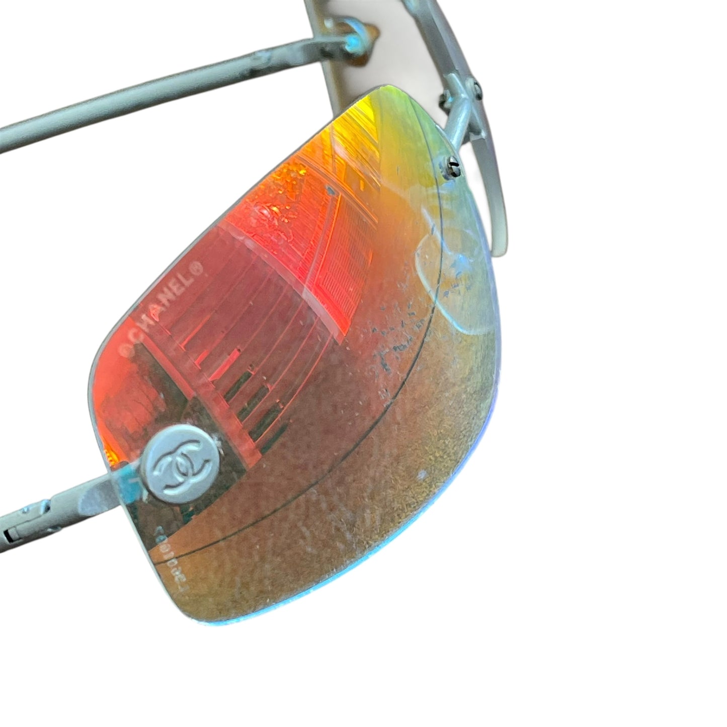 Chanel Vintage CC Light UV Tinted Rimless Sunglasses