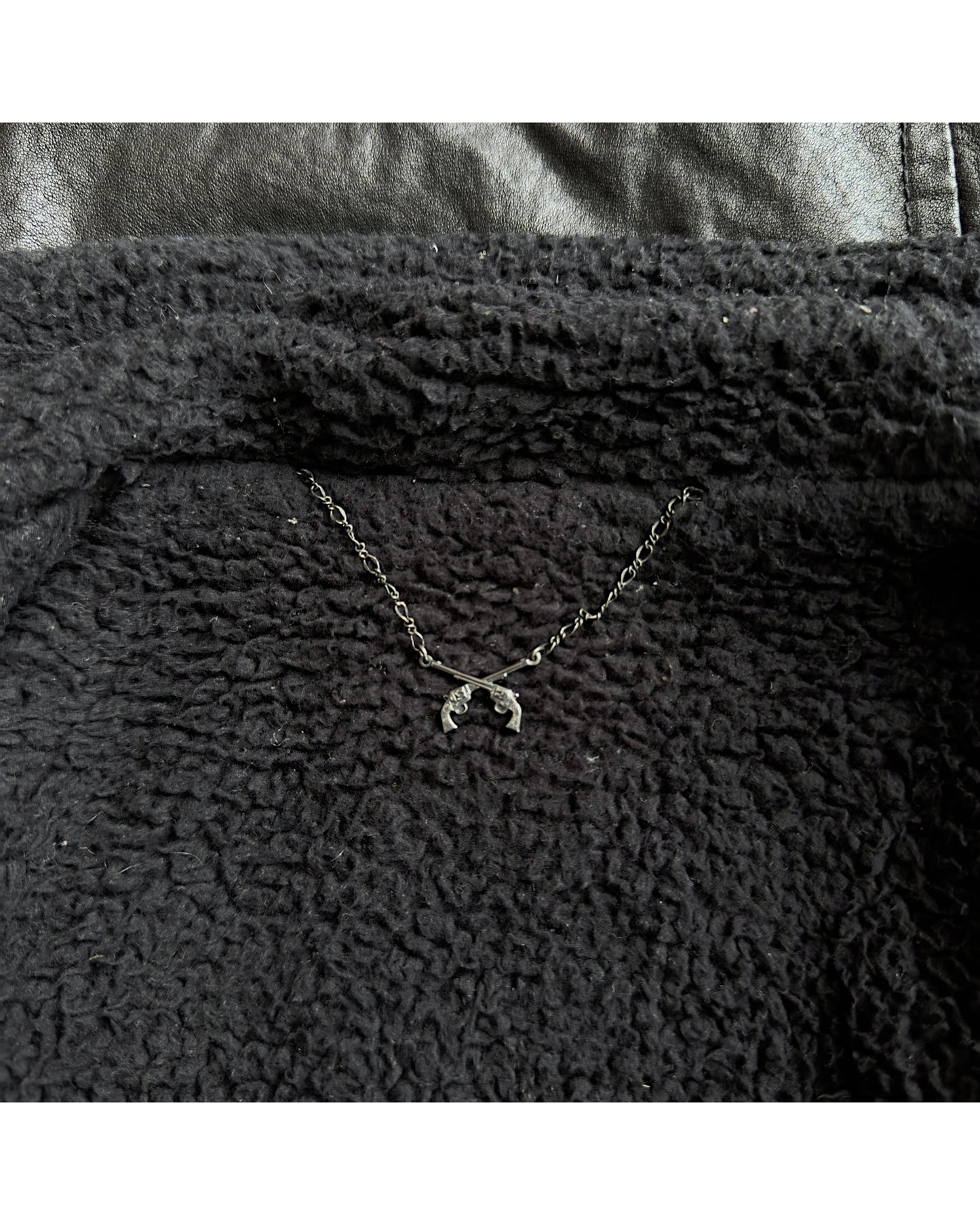 Roarguns 2000s Fleece Lined Sheepskin Leather Riders Jacket