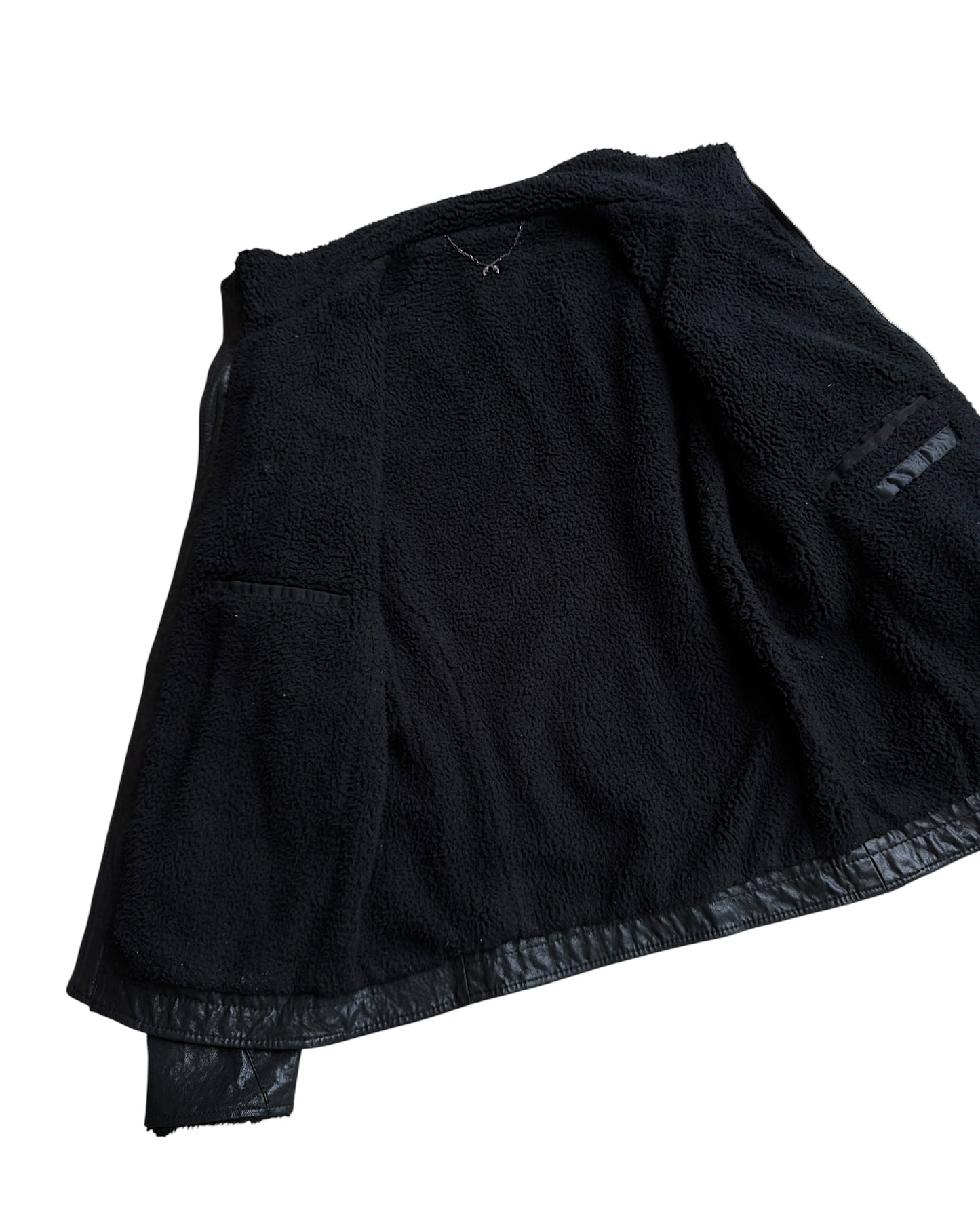 Roarguns 2000s Fleece Lined Sheepskin Leather Riders Jacket