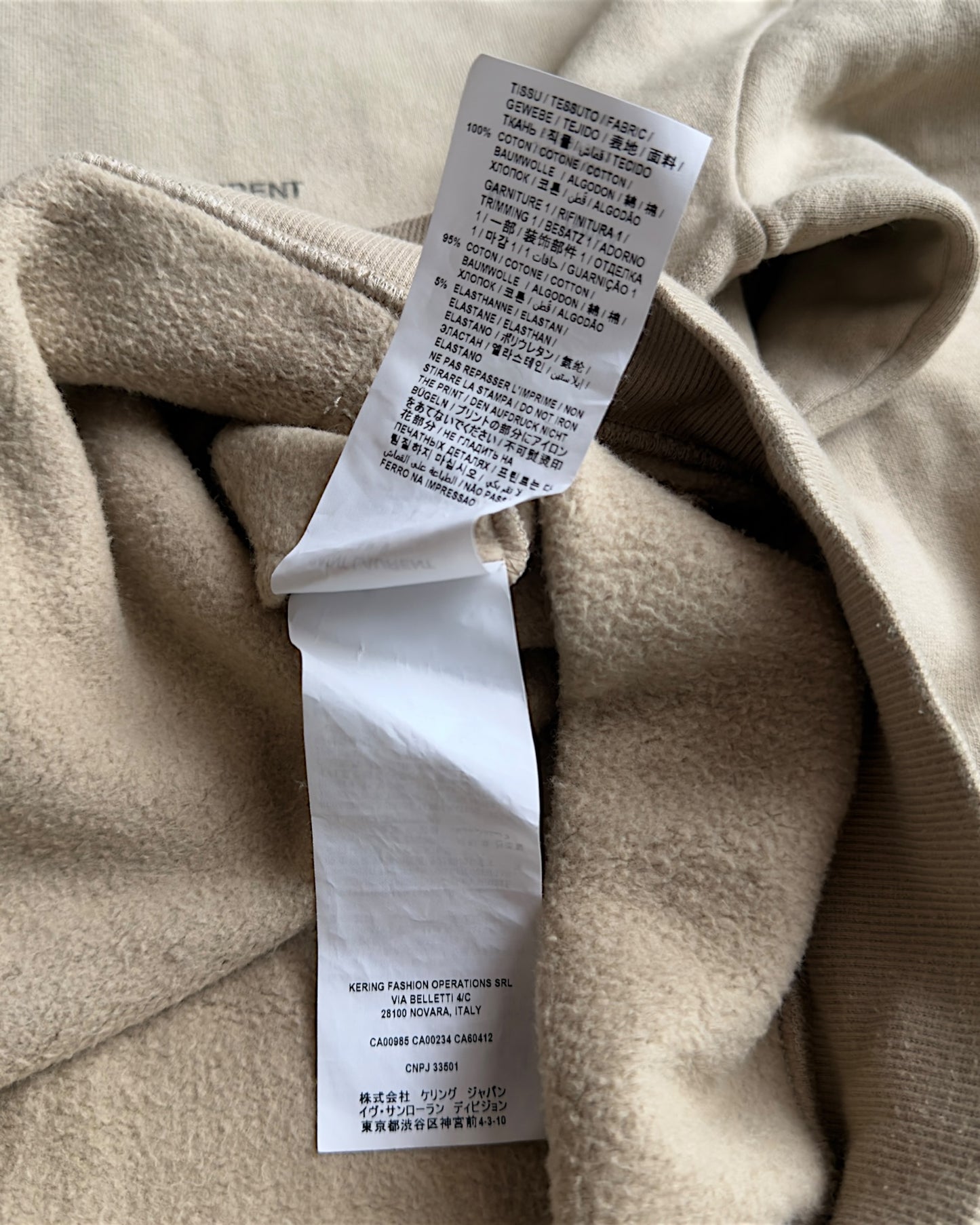 Saint Laurent FW2020 Faded Logo Hoodie Sweatshirt