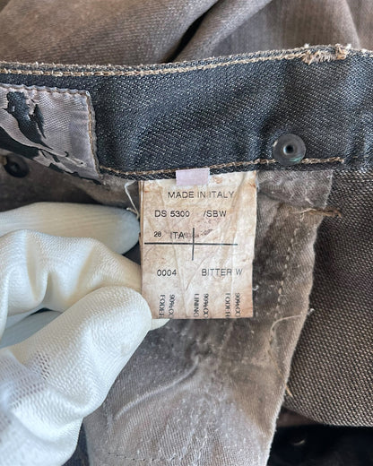 Rick Owens Drkshdw FW2009 "Crust" Bitter Coated Detroit Cut Denim Jeans