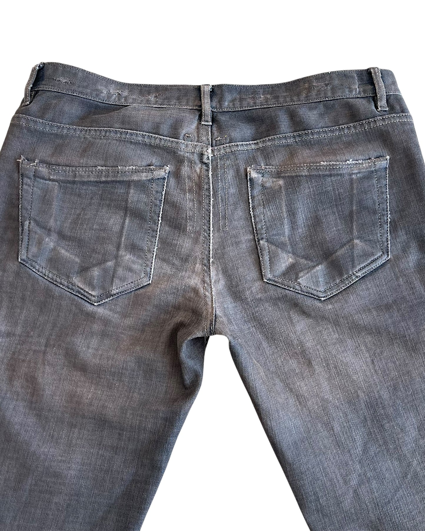 Rick Owens Drkshdw FW2009 "Crust" Bitter Coated Detroit Cut Denim Jeans