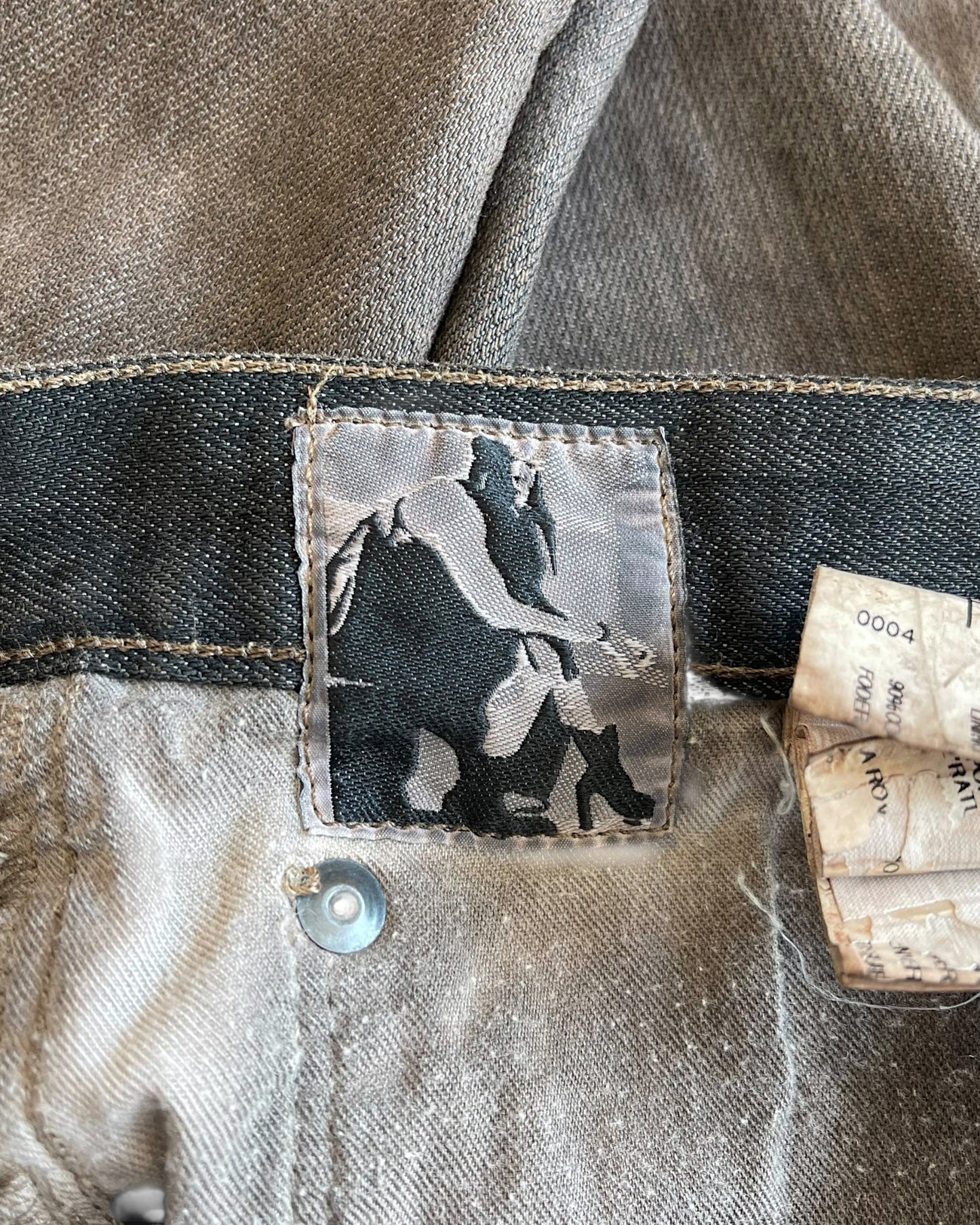 Rick Owens Drkshdw FW2009 "Crust" Bitter Coated Detroit Cut Denim Jeans