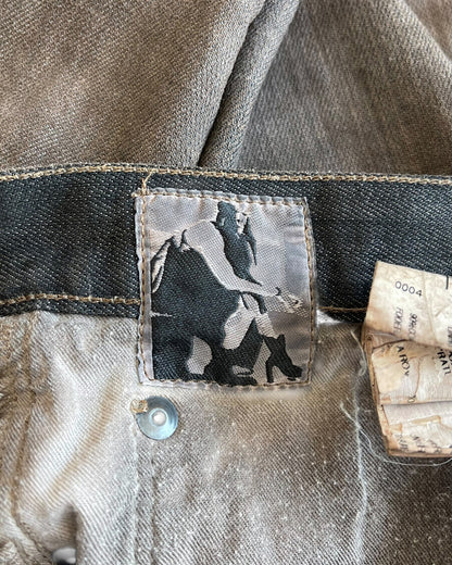 Rick Owens Drkshdw FW2009 "Crust" Bitter Coated Detroit Cut Denim Jeans