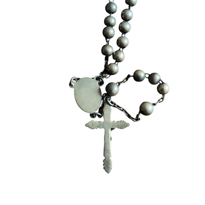 Dolce & Gabbana 925 Silver Cross Rosary Necklace