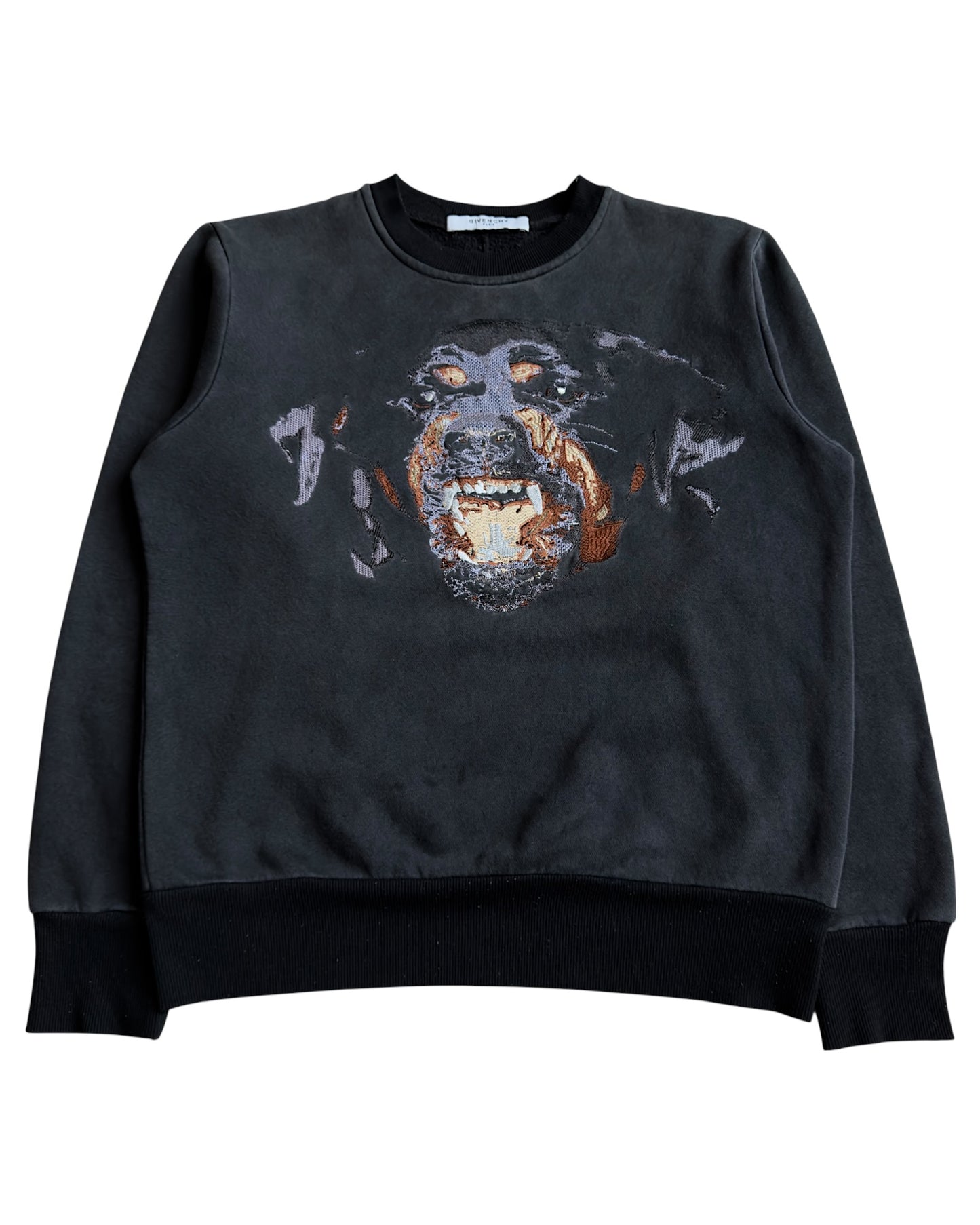 Givenchy Riccardo Tisci Embroidered Rottweiler Dog Sweatshirt