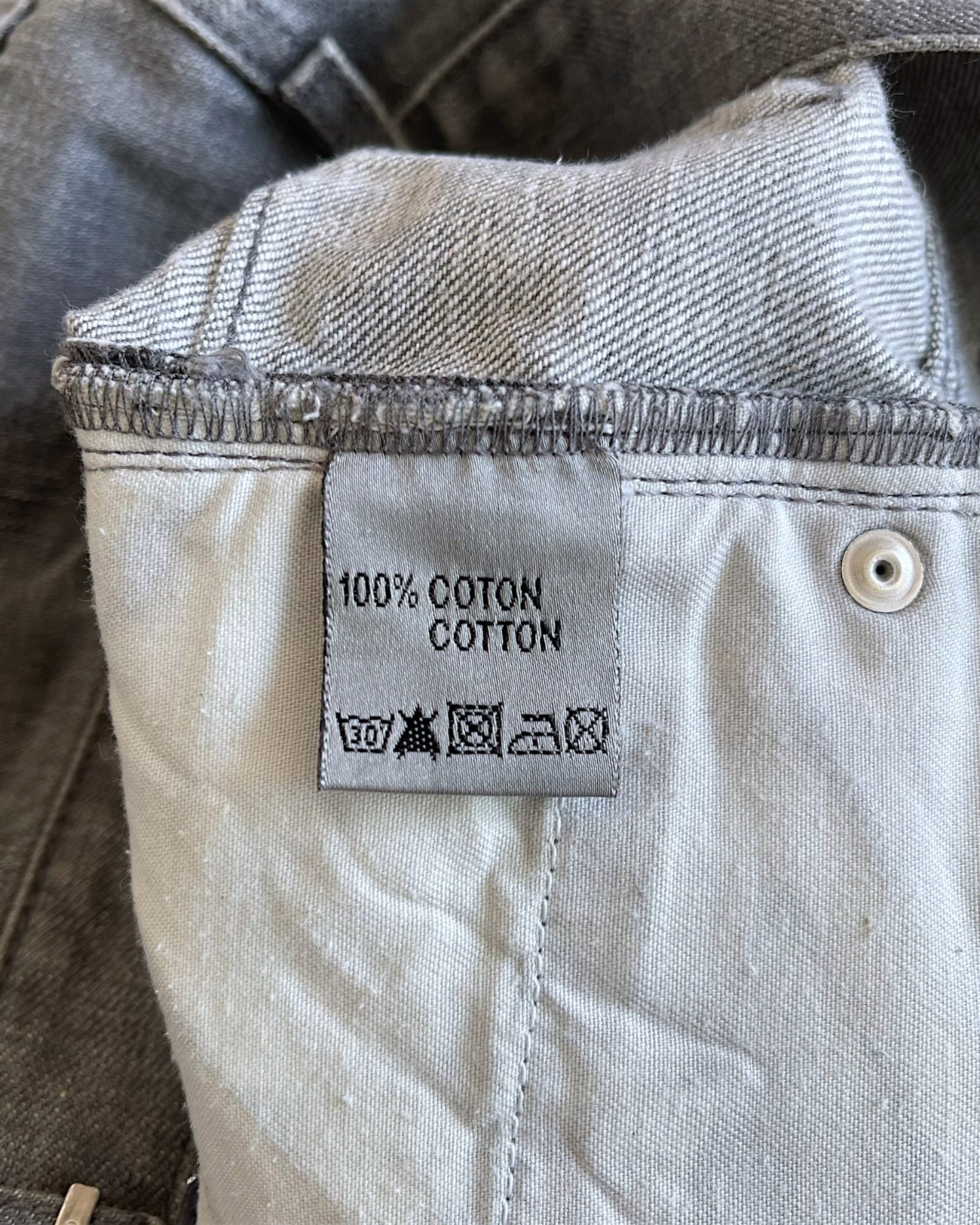 Dior Homme SS2010 Stone Grey Washed Distressed Straight Denim Jeans