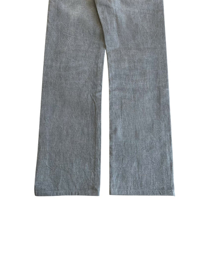 Dior Homme SS2010 Stone Grey Washed Distressed Straight Denim Jeans
