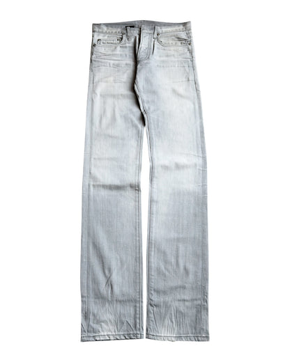 Dior Homme SS2006 White Wash Light Grey Skinny Denim Jeans
