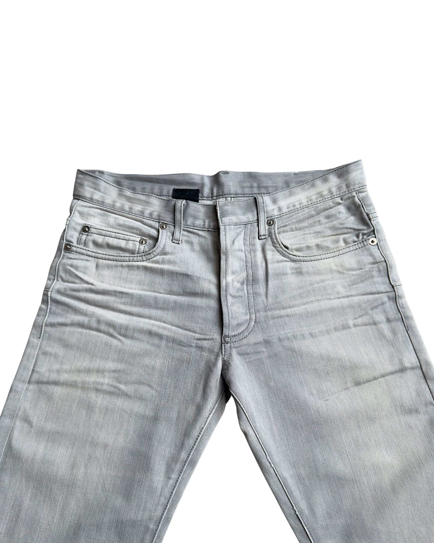 Dior Homme SS2006 White Wash Light Grey Skinny Denim Jeans