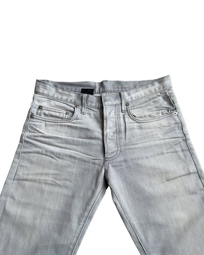 Dior Homme SS2006 White Wash Light Grey Skinny Denim Jeans