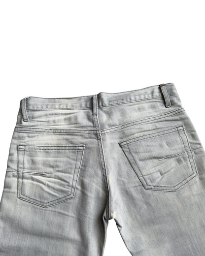 Dior Homme SS2006 White Wash Light Grey Skinny Denim Jeans
