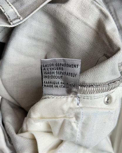 Dior Homme SS2006 White Wash Light Grey Skinny Denim Jeans
