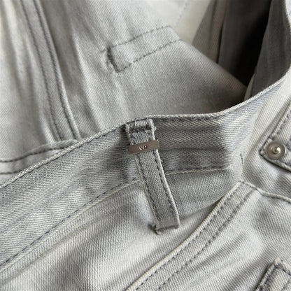 Dior Homme SS2006 White Wash Light Grey Skinny Denim Jeans