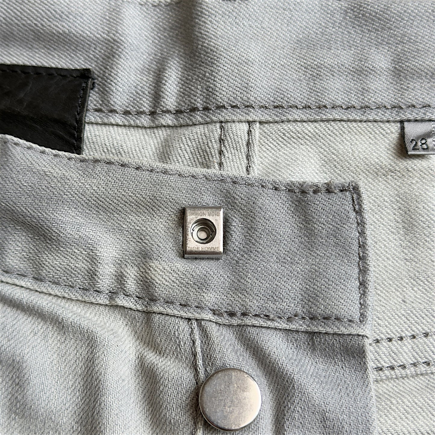 Dior Homme SS2006 White Wash Light Grey Skinny Denim Jeans