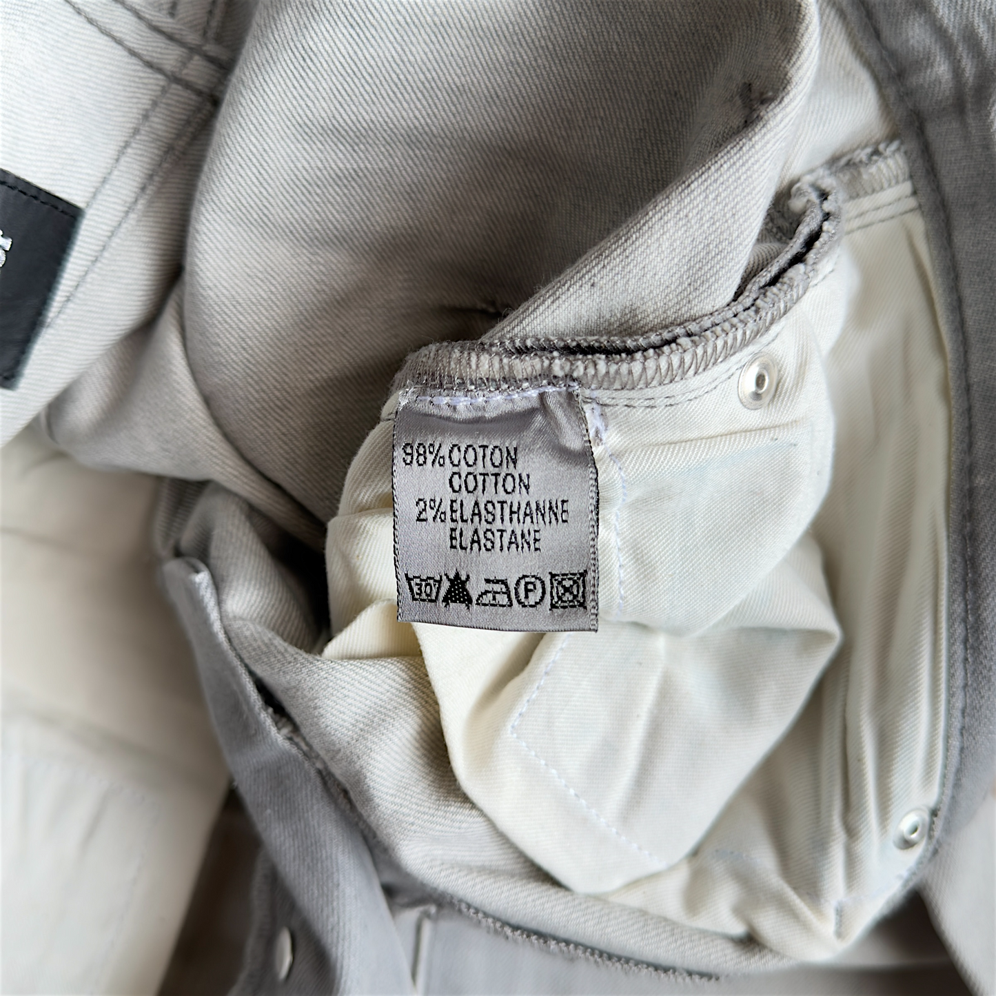Dior Homme SS2006 White Wash Light Grey Skinny Denim Jeans