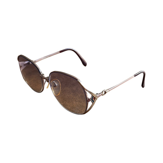 Yves Saint Laurent 2000s Stained Glass Openwork Blue Light Tint Glasses