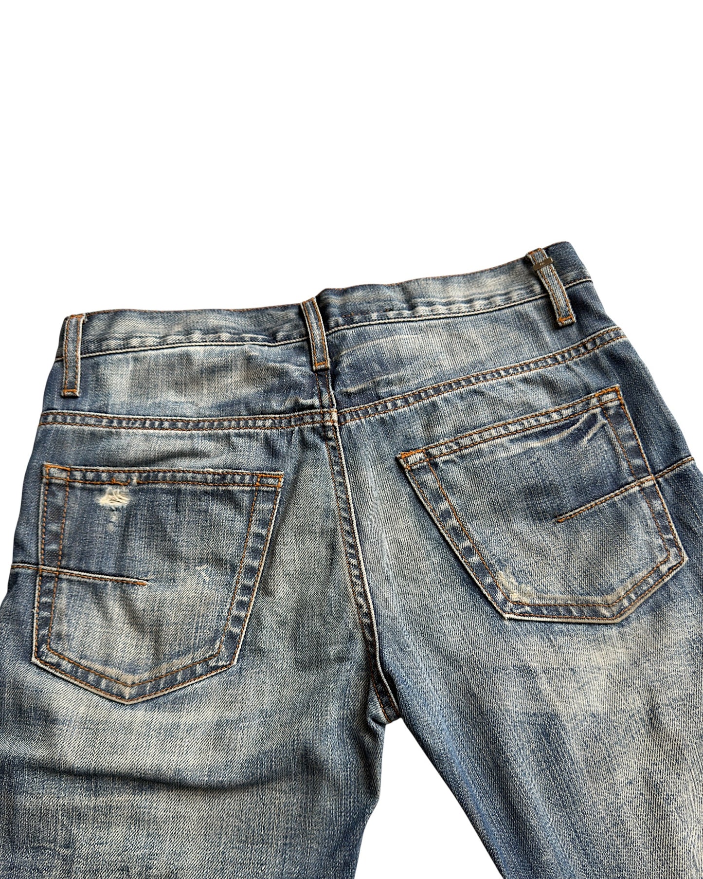 Dior Homme SS2009 "Planisphère" Washed Blue Skinny Denim Jeans