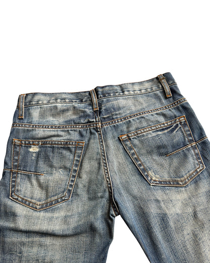 Dior Homme SS2009 "Planisphère" Washed Blue Skinny Denim Jeans