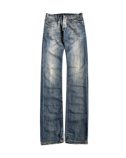 Dior Homme SS2009 "Planisphère" Washed Blue Skinny Denim Jeans