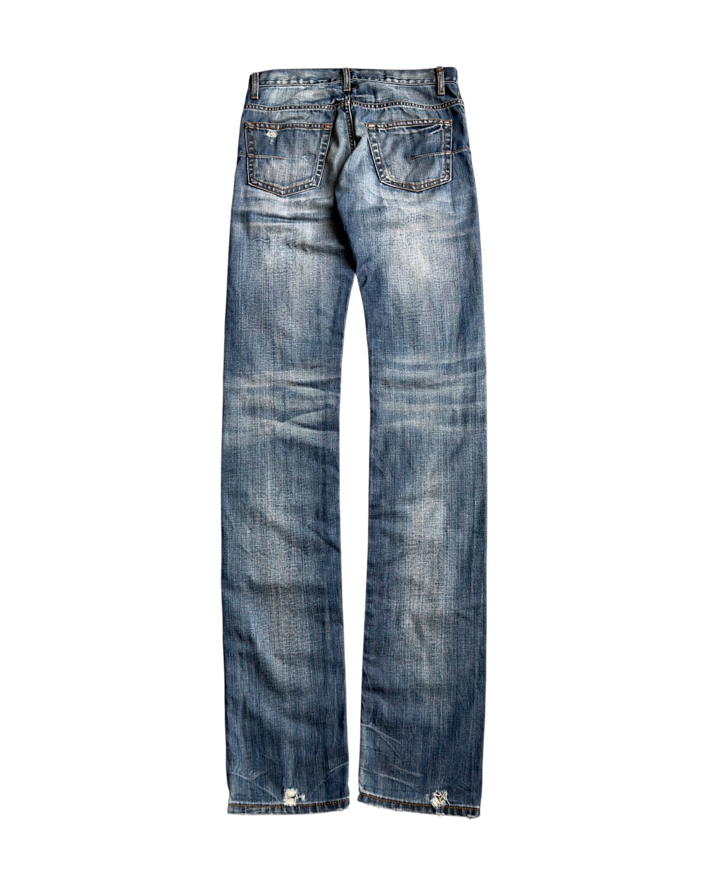 Dior Homme SS2009 "Planisphère" Washed Blue Skinny Denim Jeans