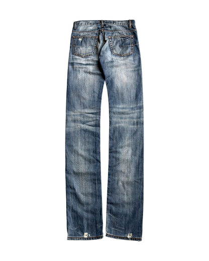 Dior Homme SS2009 "Planisphère" Washed Blue Skinny Denim Jeans