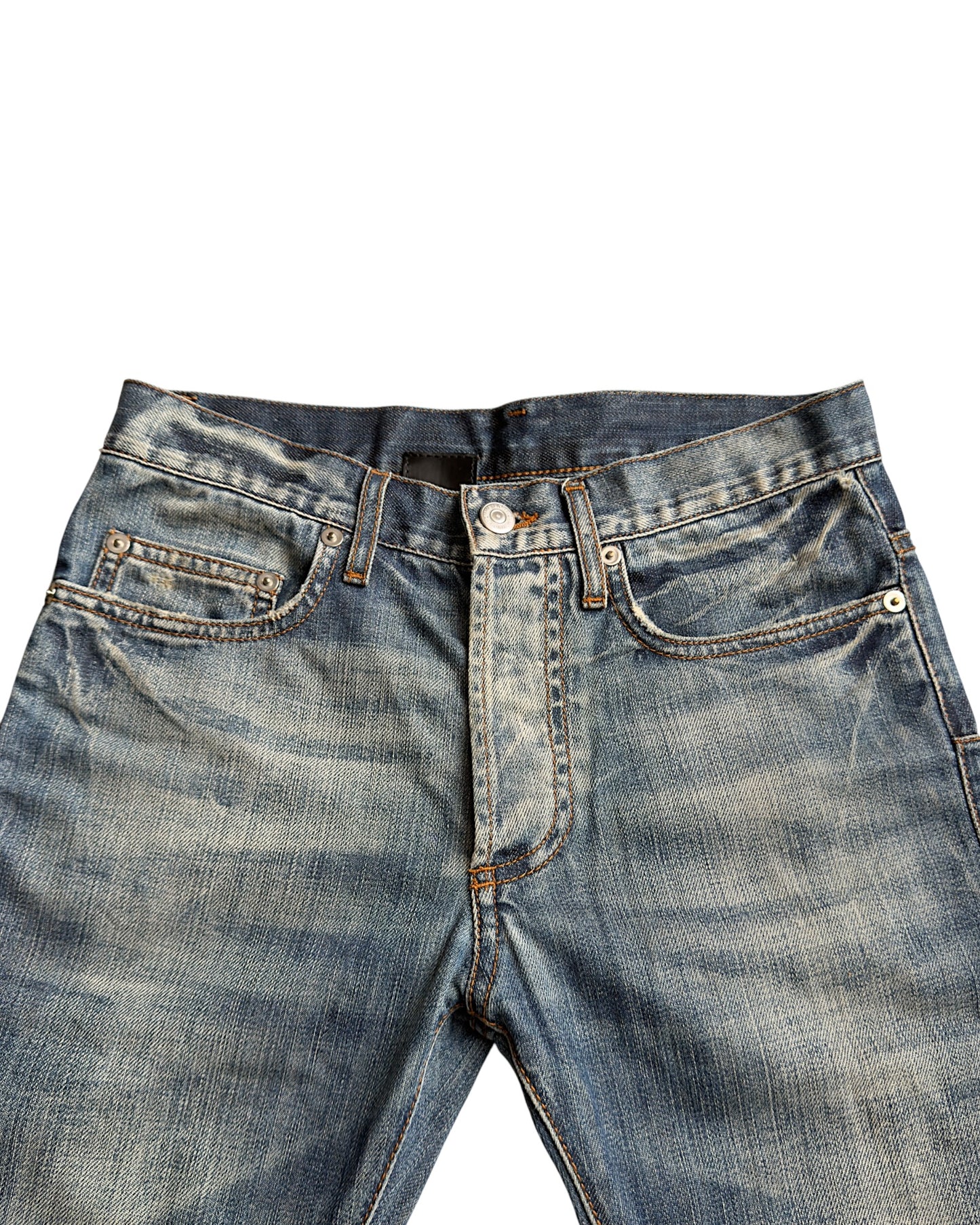 Dior Homme SS2009 "Planisphère" Washed Blue Skinny Denim Jeans