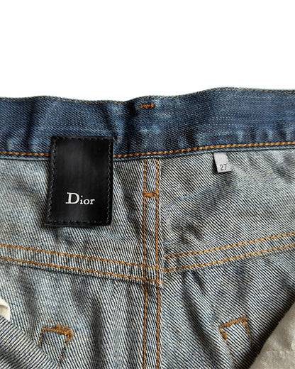 Dior Homme SS2009 "Planisphère" Washed Blue Skinny Denim Jeans