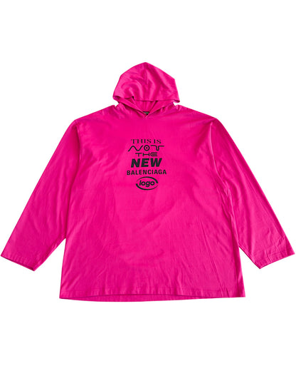 Balenciaga SS2021 This Is Not The New Balenciaga Logo Light Hoodie