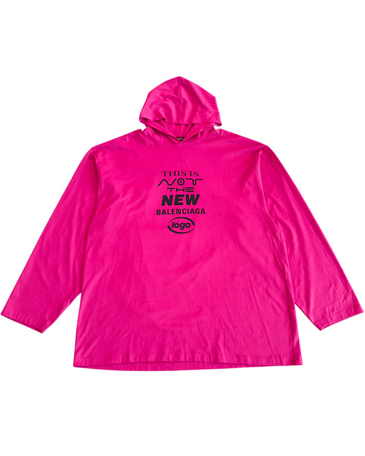 Balenciaga SS2021 This Is Not The New Balenciaga Logo Light Hoodie