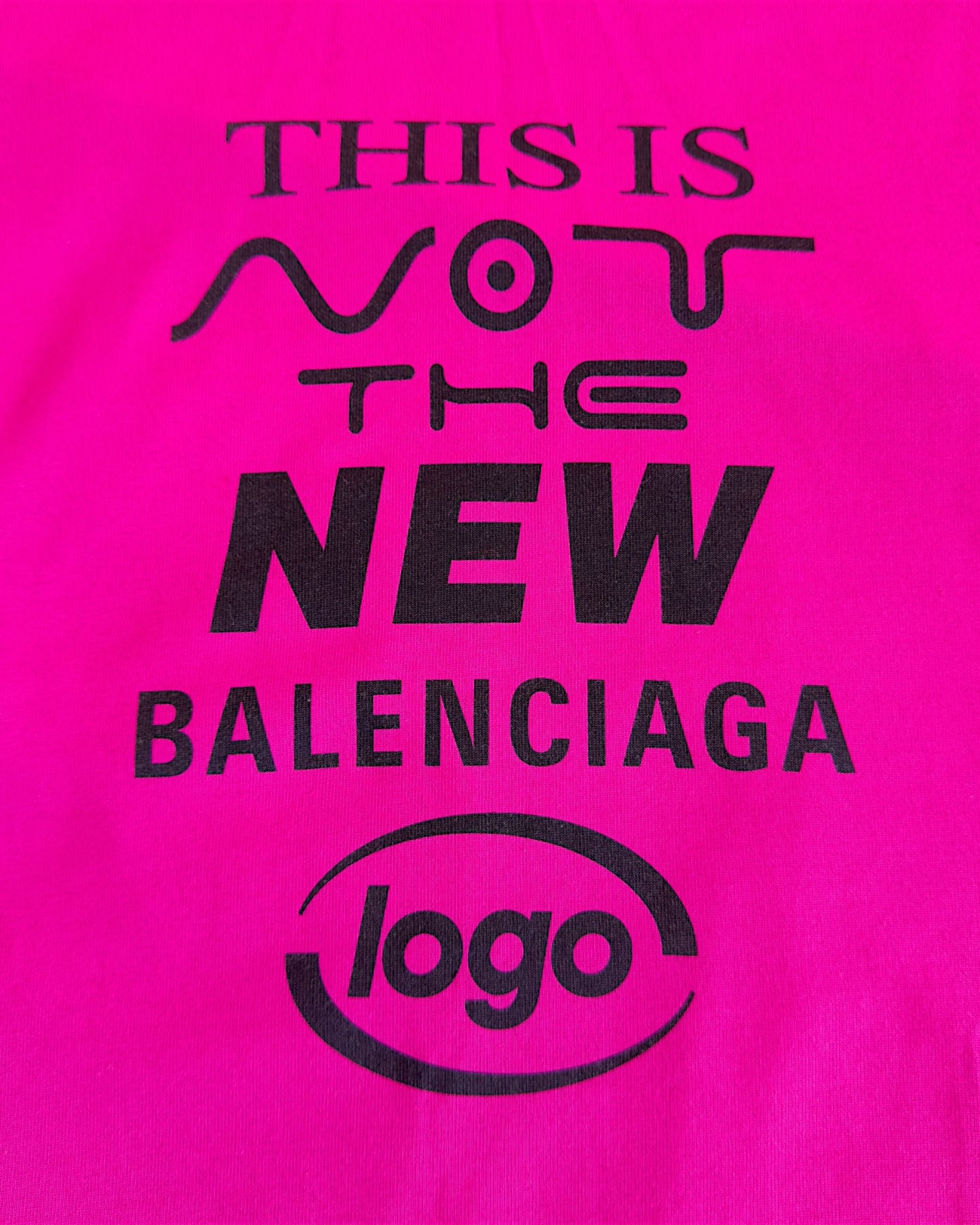 Balenciaga SS2021 This Is Not The New Balenciaga Logo Light Hoodie
