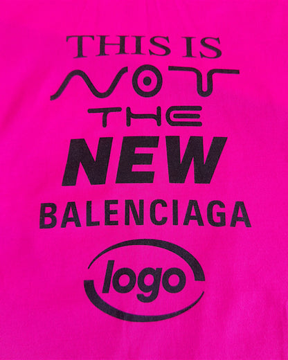 Balenciaga SS2021 This Is Not The New Balenciaga Logo Light Hoodie