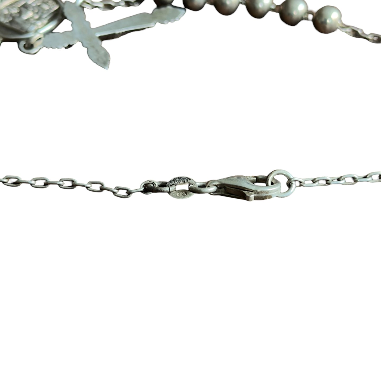 Dolce & Gabbana 925 Silver Cross Rosary Necklace