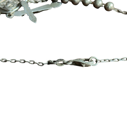Dolce & Gabbana 925 Silver Cross Rosary Necklace