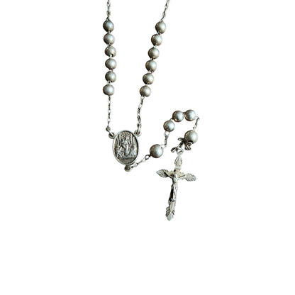 Dolce & Gabbana 925 Silver Cross Rosary Necklace